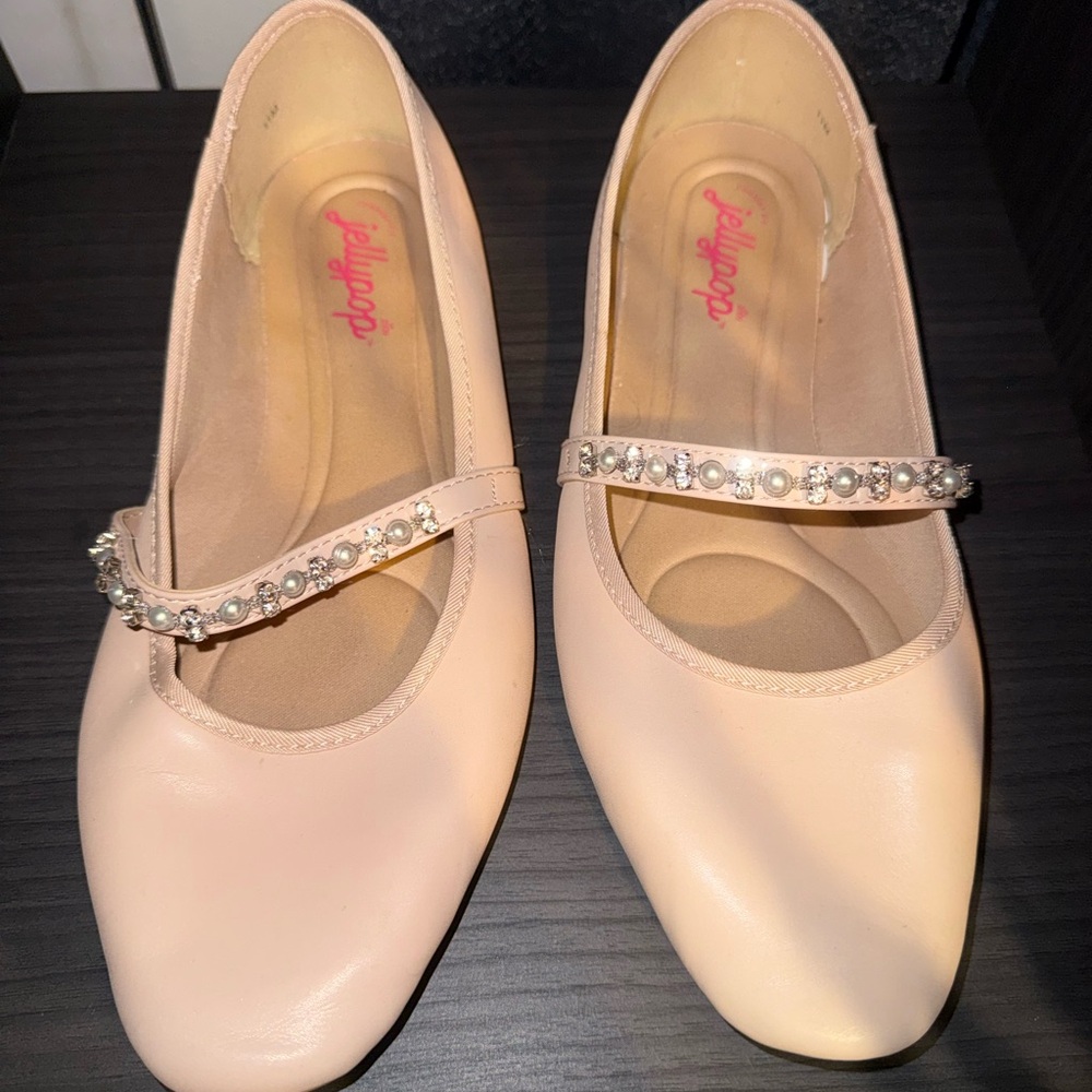 Jellypop Blush Flats with Sparkling Strap